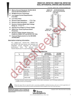 SN75C1168N datasheet  